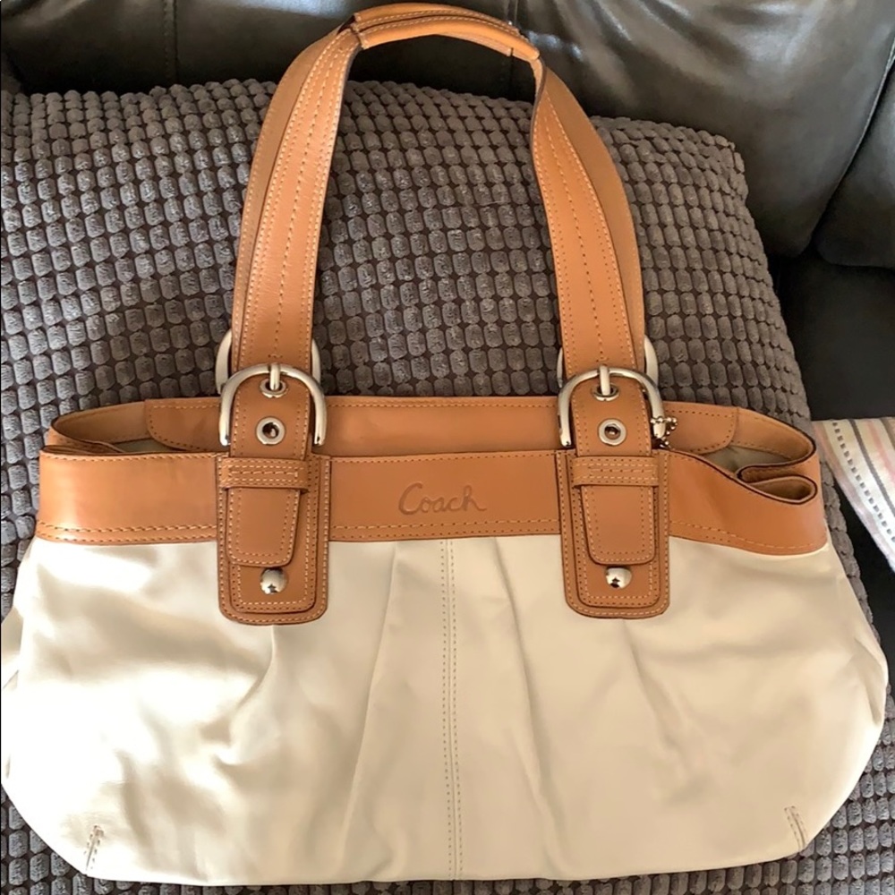 Leather coach bag
